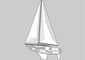 帆船船舶设计SU(草图大师)模型