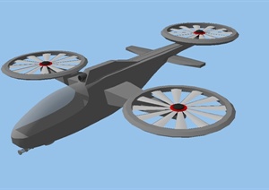 独特详细完整的直升机设计SU(草图大师)模型