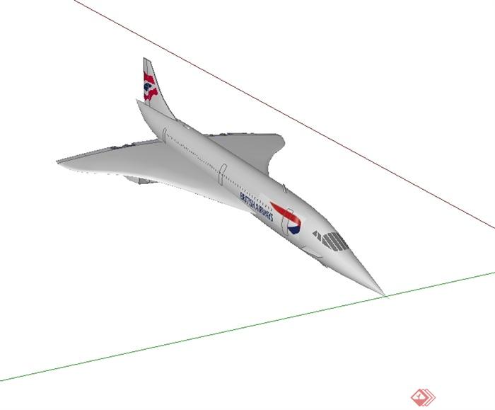某民航飞机设计su模型(3)