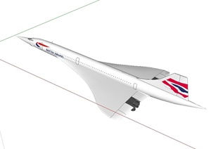 某民航飞机设计SU(草图大师)模型