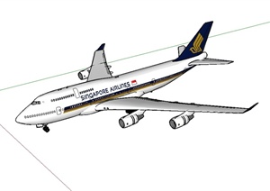 详细完整的航空飞机设计SU(草图大师)模型