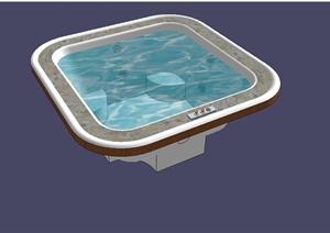 某现代风格室内浴缸设计SU(草图大师)模型
