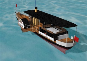 完整详细的轮船设计SU(草图大师)模型