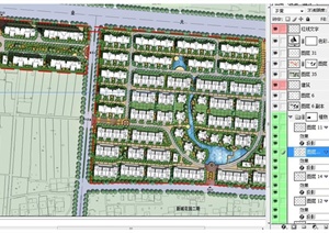 住宅小区整体规划及绿化设计彩色平面图PSD源文件