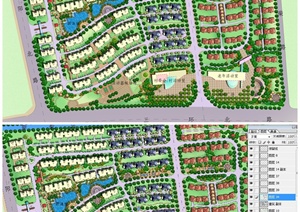 高档住宅小区整体规划彩色平面图PSD源文件