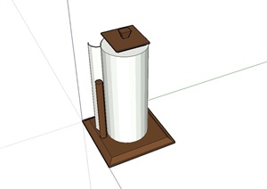 卫生间抽纸设计SU(草图大师)模型