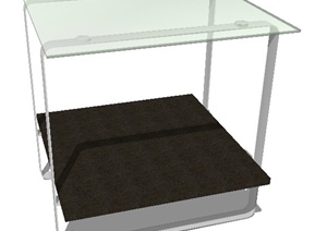方形玻璃桌SU(草图大师)模型