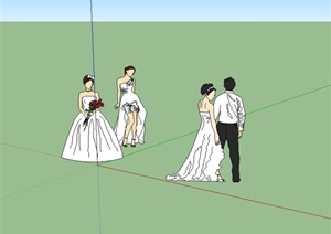 结婚新人素材SU(草图大师)模型