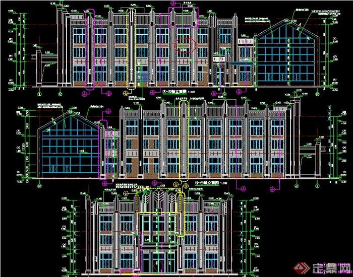 法式风格售楼处建筑设计施工图(7)