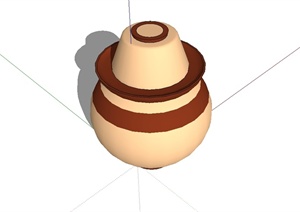 陶罐小品设计SU(草图大师)模型