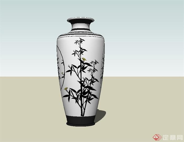某古典中式风格详细的花瓶小品设计su模型(2)