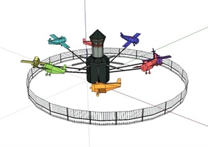 某详细的游乐园儿童设施SU(草图大师)模型