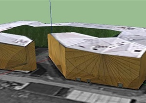 加拿大馆展馆建筑设计SU(草图大师)模型