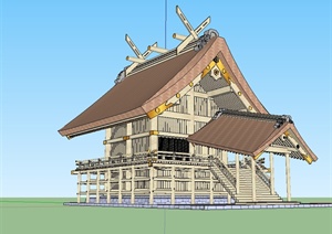东南亚民宿住宅楼设计SU(草图大师)模型