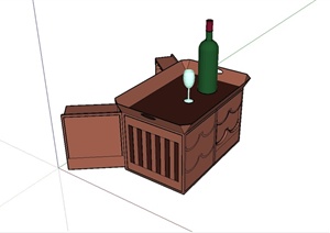 某室内红酒柜子设计SU(草图大师)模型